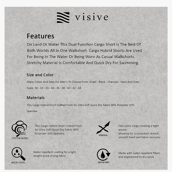 Two Men’s Visive Summer Shorts - Picture 4 of 5